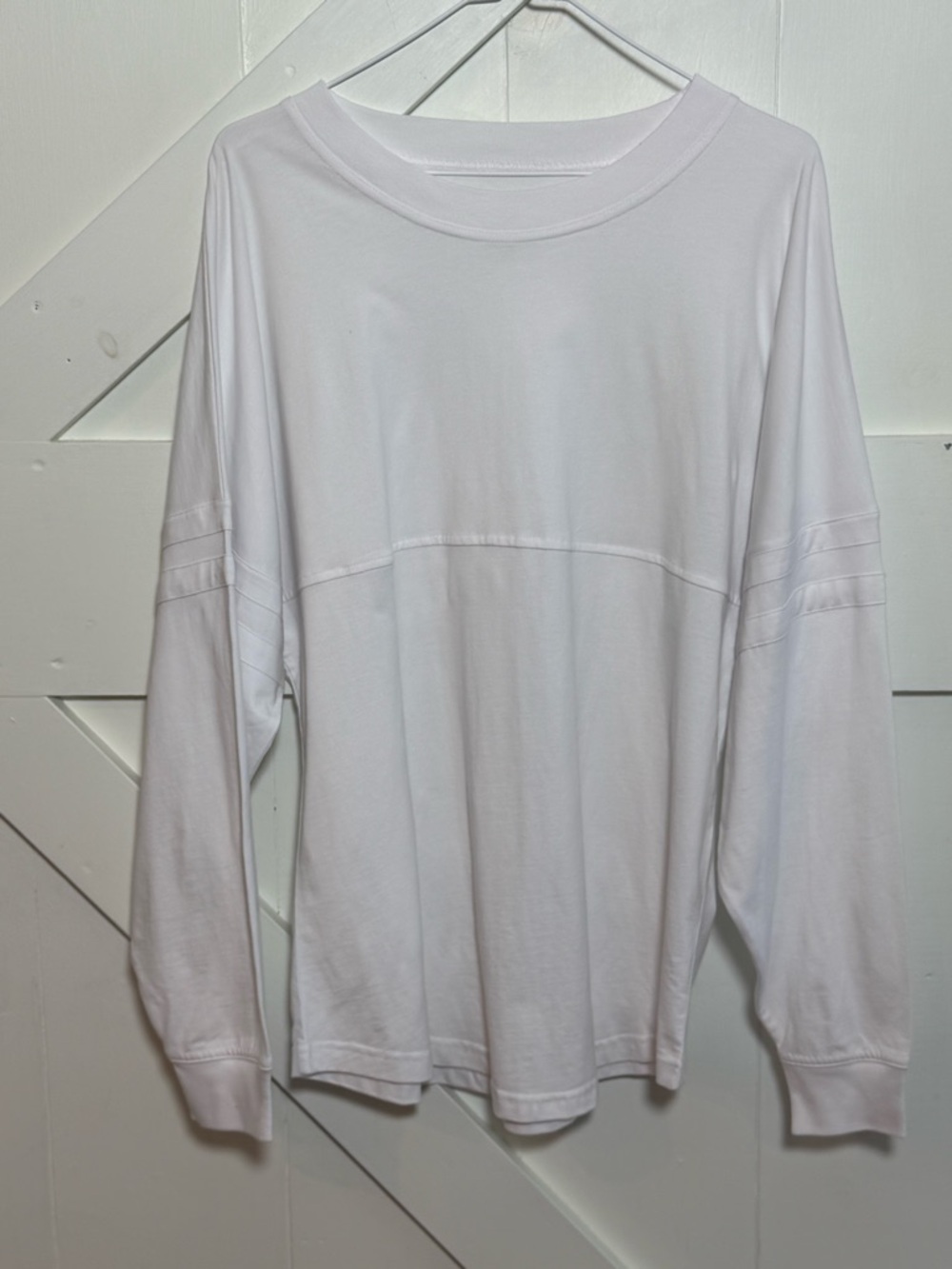 Boxercraft Women’s Small White Long Sleeve Cotton Tee Ribbed Sleeve Detail